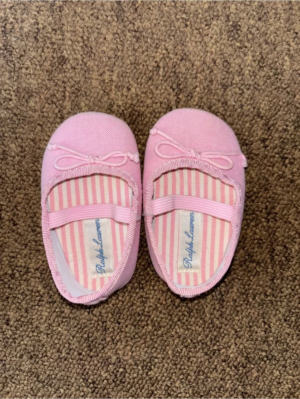 Girls Pink Ralph Lauren Ballet Flats